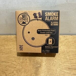 CODE ONE Smoke Alarm i9040 Micro Profile Battery Powered NEW FREE SHIPPING